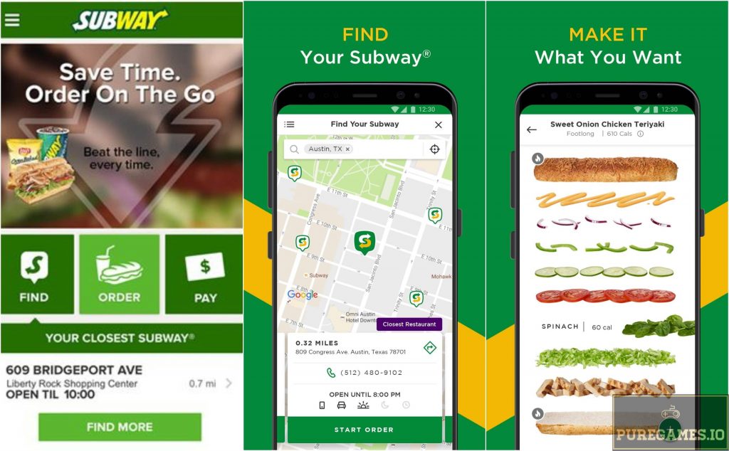 Subway- best food and drinking apps for iOS in 2021