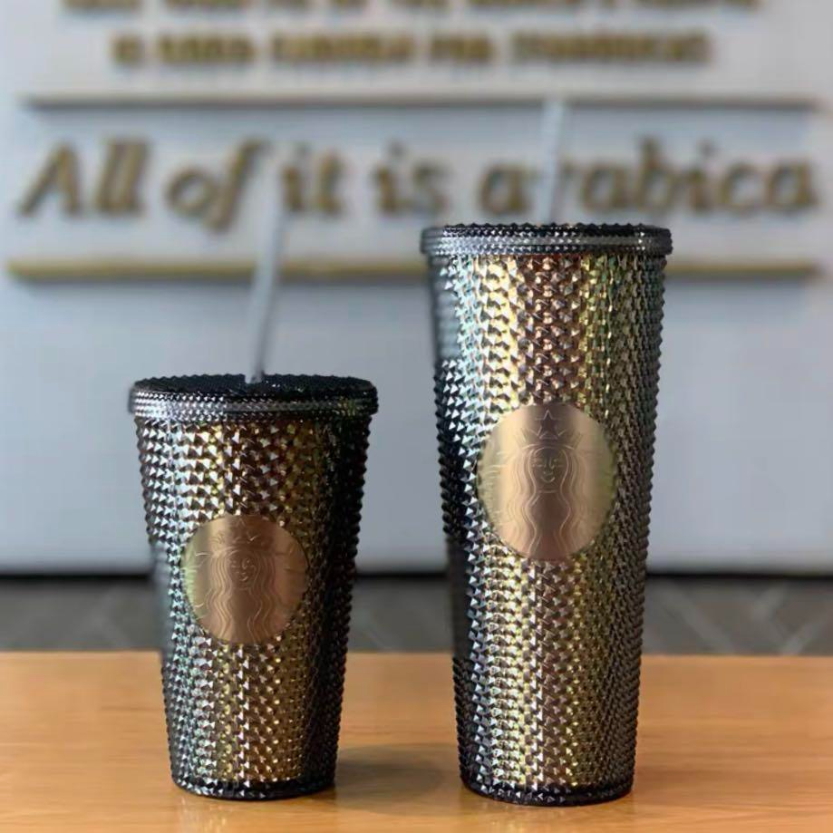 Starbucks dark gold bling cup