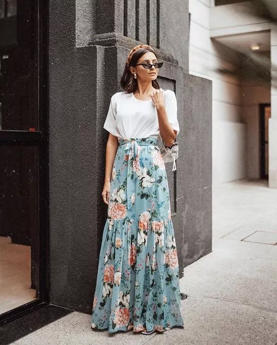 Bohemian Style In A Peasant Skirt 