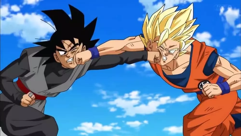 Goku fighting black Goku: Goku vs Naruto Is Finally Happening