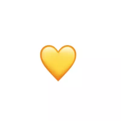 yellow heart on snapchat